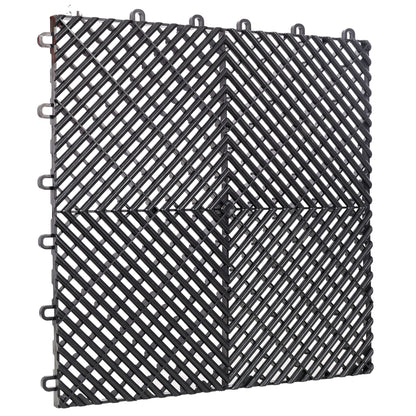 25pcs Plastic Garage Floor Mats,15.6"x15.6" Size,Non-Slip Interlocking Plastic Garage Floor Mat,Splicing Drainage Floor Tile and Shower Mat, for Garage, Garden, Kitchen & Outdoor, Black image 5