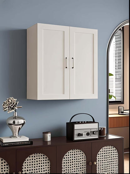 24 Inch White Shaker Double Door Wall Cabinet Solid Wood with 2 adjustable shelves Ready to Assemble for Kitchen,Bathroom,Laundry and Garage Storage(24"W×12"D×30"H) image 7
