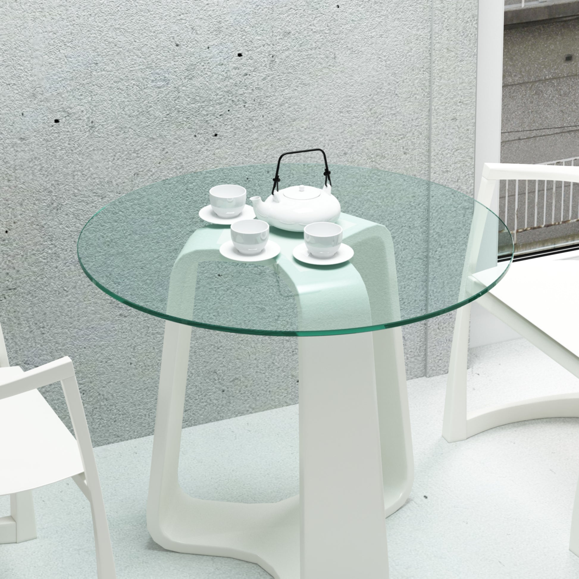 30" Inch Round Tempered Glass Table Top Clear Glass 1/4" Inch Thick Flat Polished Edge(Old Sku:W126560371) image 1