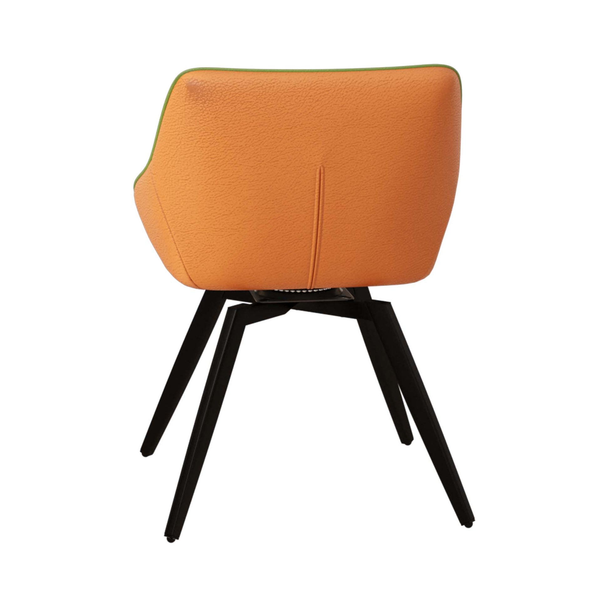 A set of 4 dining chairs, medieval modern kitchen dining chair, PU decorative chairs with black metal legs, suitable for home&kitchen (Green and Orange) image 11