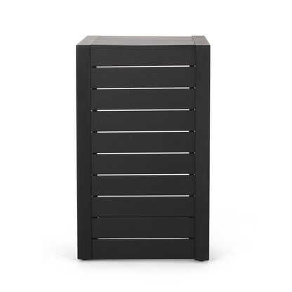 CAPE CORAL ALU C-SHAPED TABLE BLACK image 2
