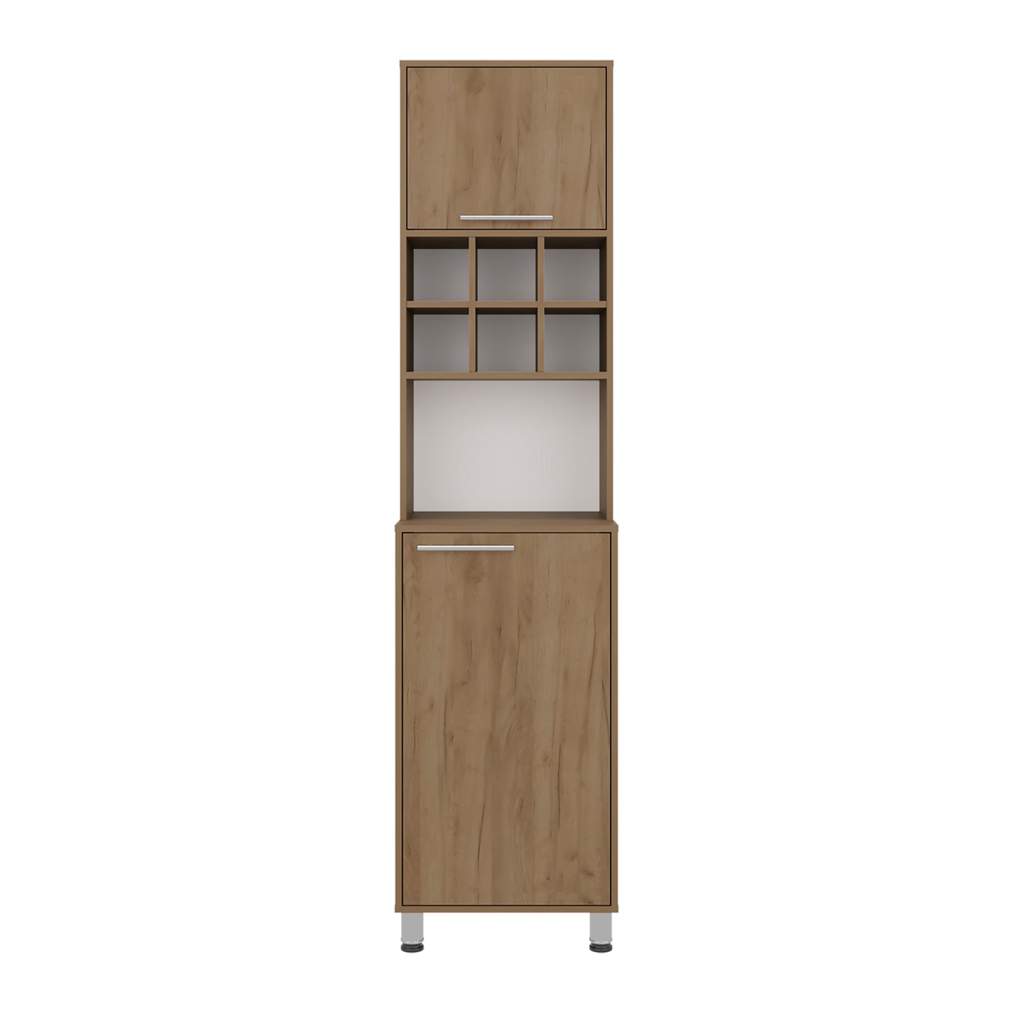 Attica 80" High, Double Door Kitchen Pantry Cabinet with Six Space Cubbies 4 Interior Shelves, Tall Storage Cabinets for Kitchen image 6