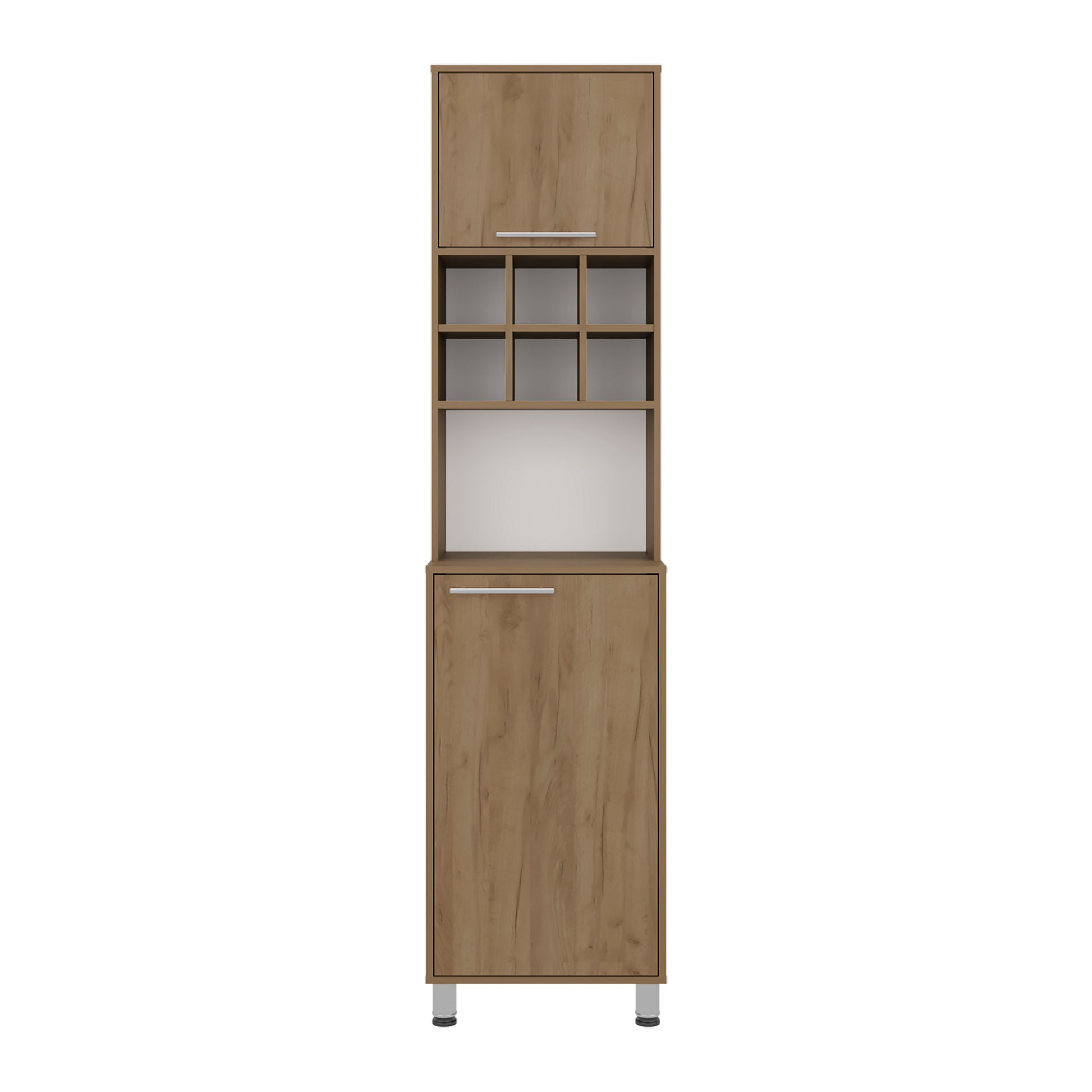 Attica 80" High, Double Door Kitchen Pantry Cabinet with Six Space Cubbies 4 Interior Shelves, Tall Storage Cabinets for Kitchen image 6