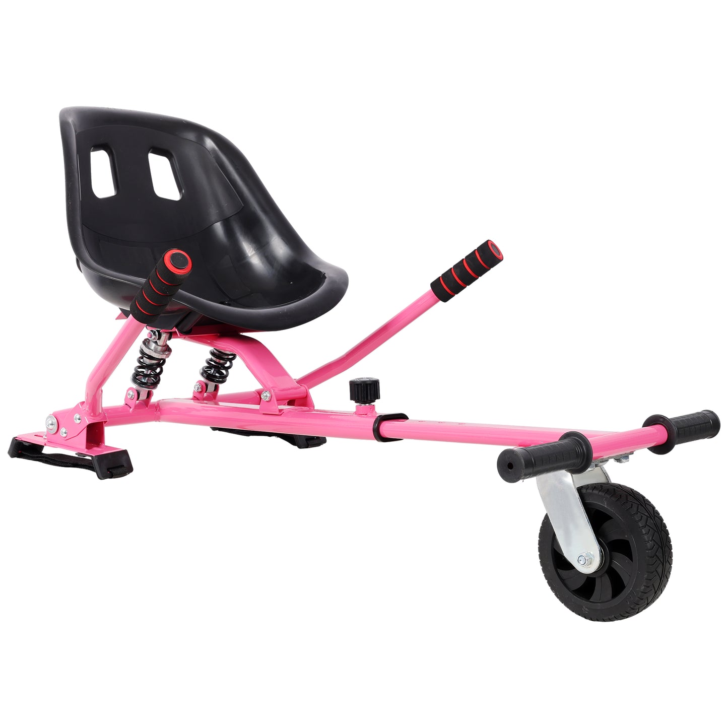 Hoverboard Seat Attachment Go-Kart,Fits 6.5" 8"10" Hoverboards, Heavy Duty Dual Shock Absorber,Sturdy Adjustable Off-Road Frame,Hover Cart for Family Fun,not include Hoverboard,Pink image 4