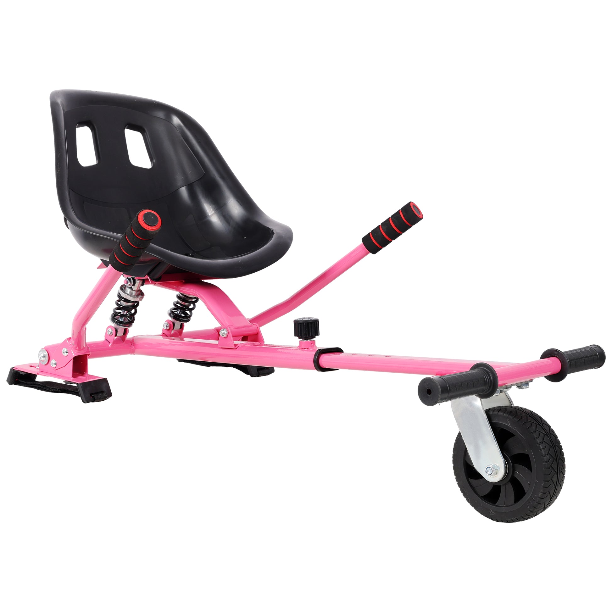 Hoverboard Seat Attachment Go-Kart,Fits 6.5" 8"10" Hoverboards, Heavy Duty Dual Shock Absorber,Sturdy Adjustable Off-Road Frame,Hover Cart for Family Fun,not include Hoverboard,Pink image 4