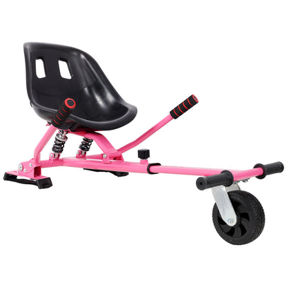 Hoverboard Seat Attachment Go-Kart,Fits 6.5" 8"10" Hoverboards, Heavy Duty Dual Shock Absorber,Sturdy Adjustable Off-Road Frame,Hover Cart for Family Fun,not include Hoverboard,Pink image 4