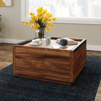 Coffee Table with Full-Extension Drawers, Dark Brown finish image 3