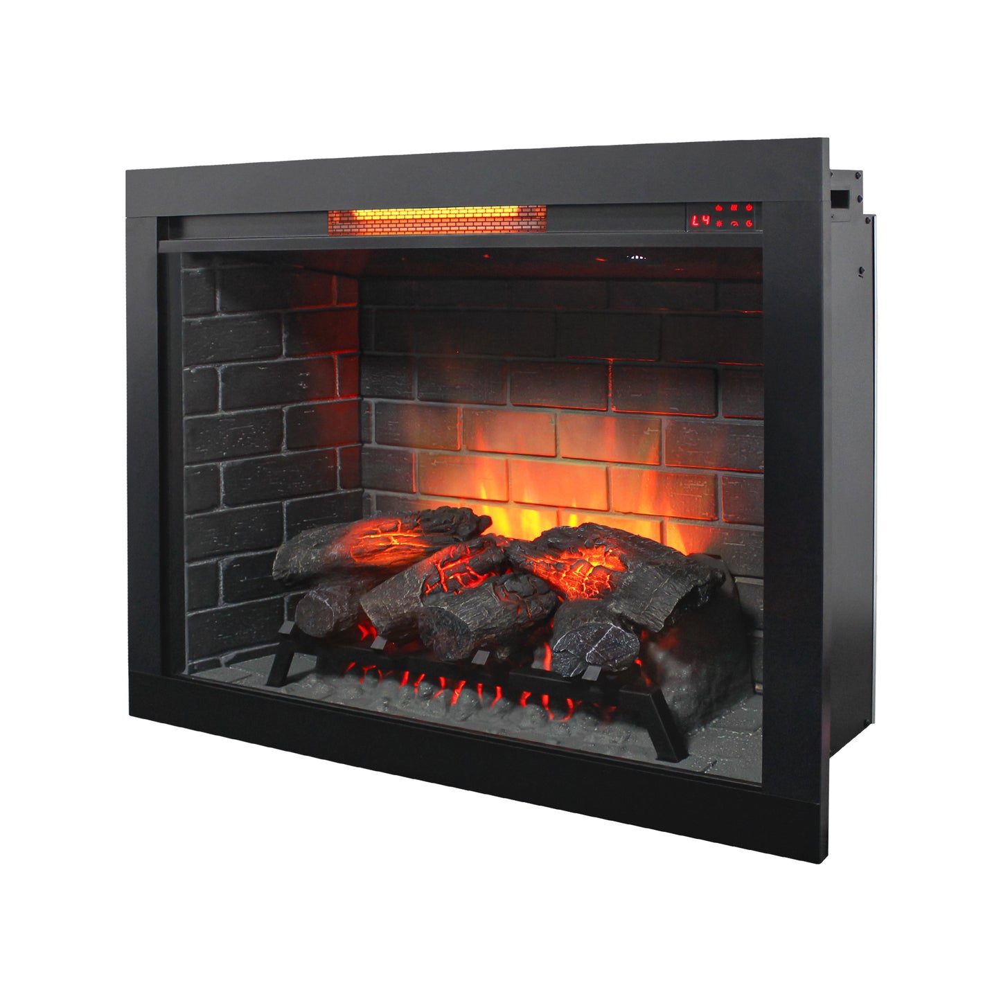 33 inch Infrared Electric Fireplace with Removable Trim kit Insert, Touch Panel Home Decor Heater image 1