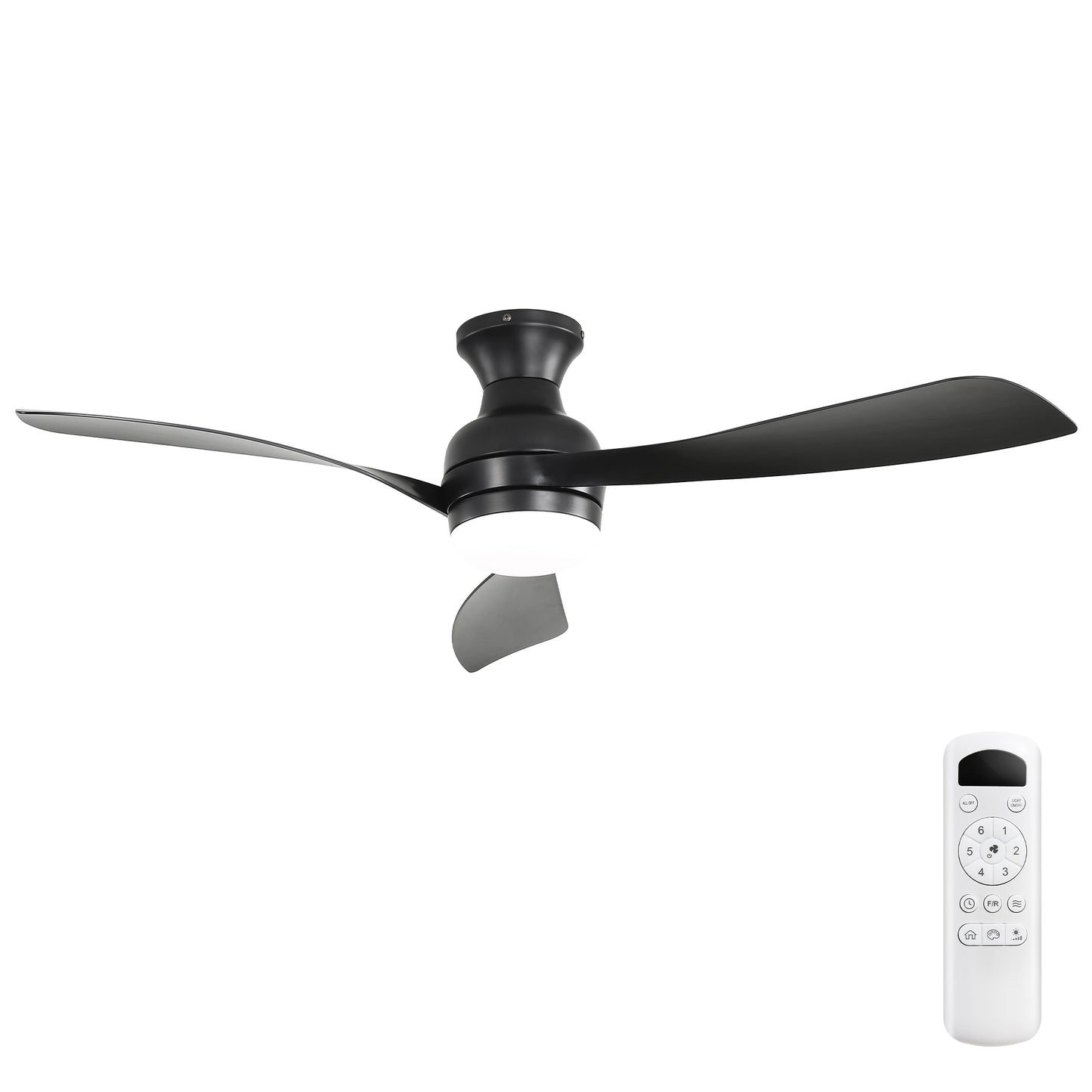 52" Ceiling Fan with Lights, Dimmable LED, Reversible DC Motor, Light Memory, for Bedroom, Living Room, Kitchen image 1