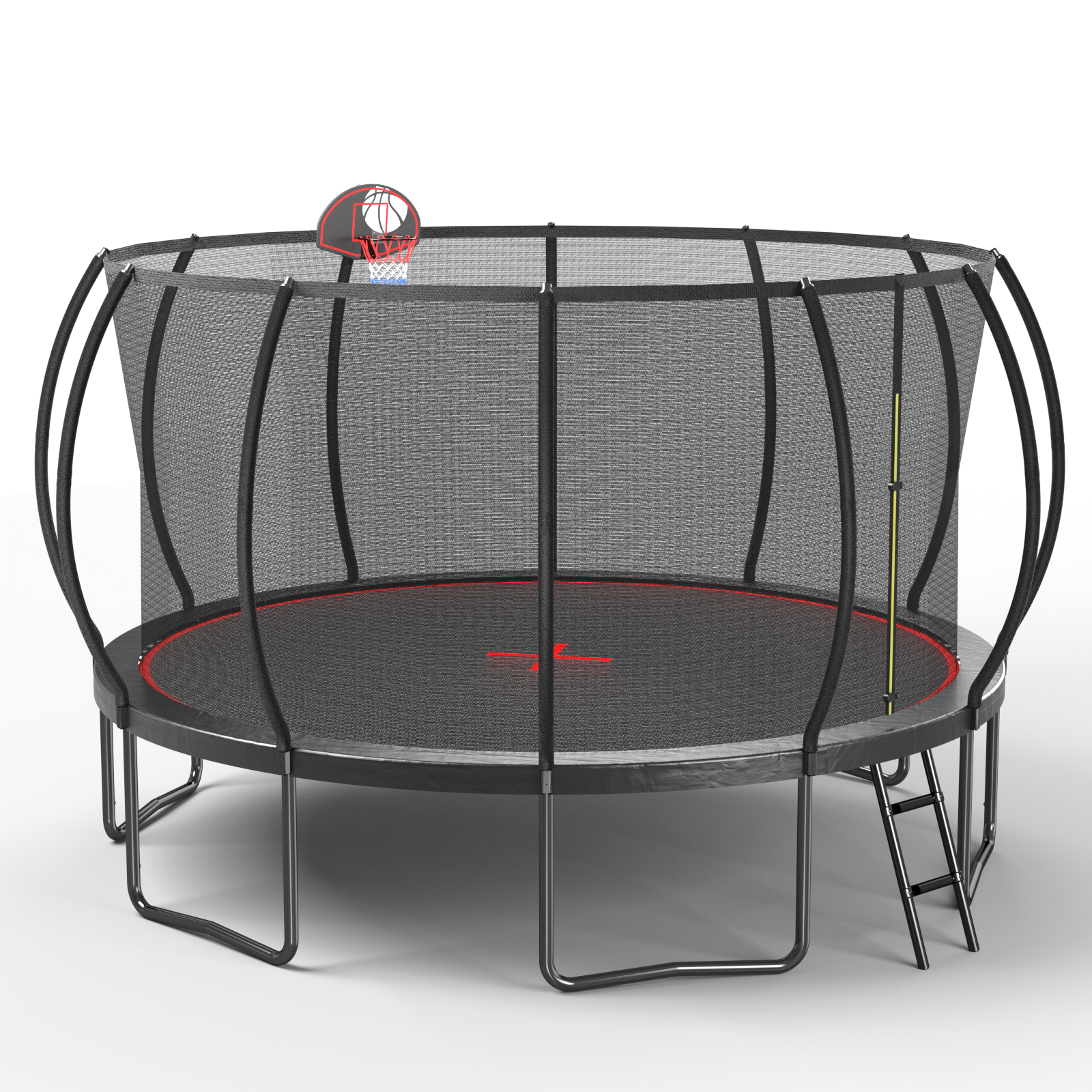 YC 16FT trampoline Pumpkin- Black Red-Upgrade image 2