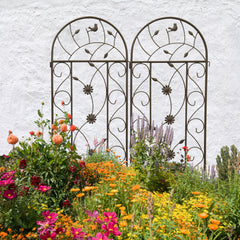 2 Pack Metal Garden Trellis - Rustproof Support for Climbing Plants