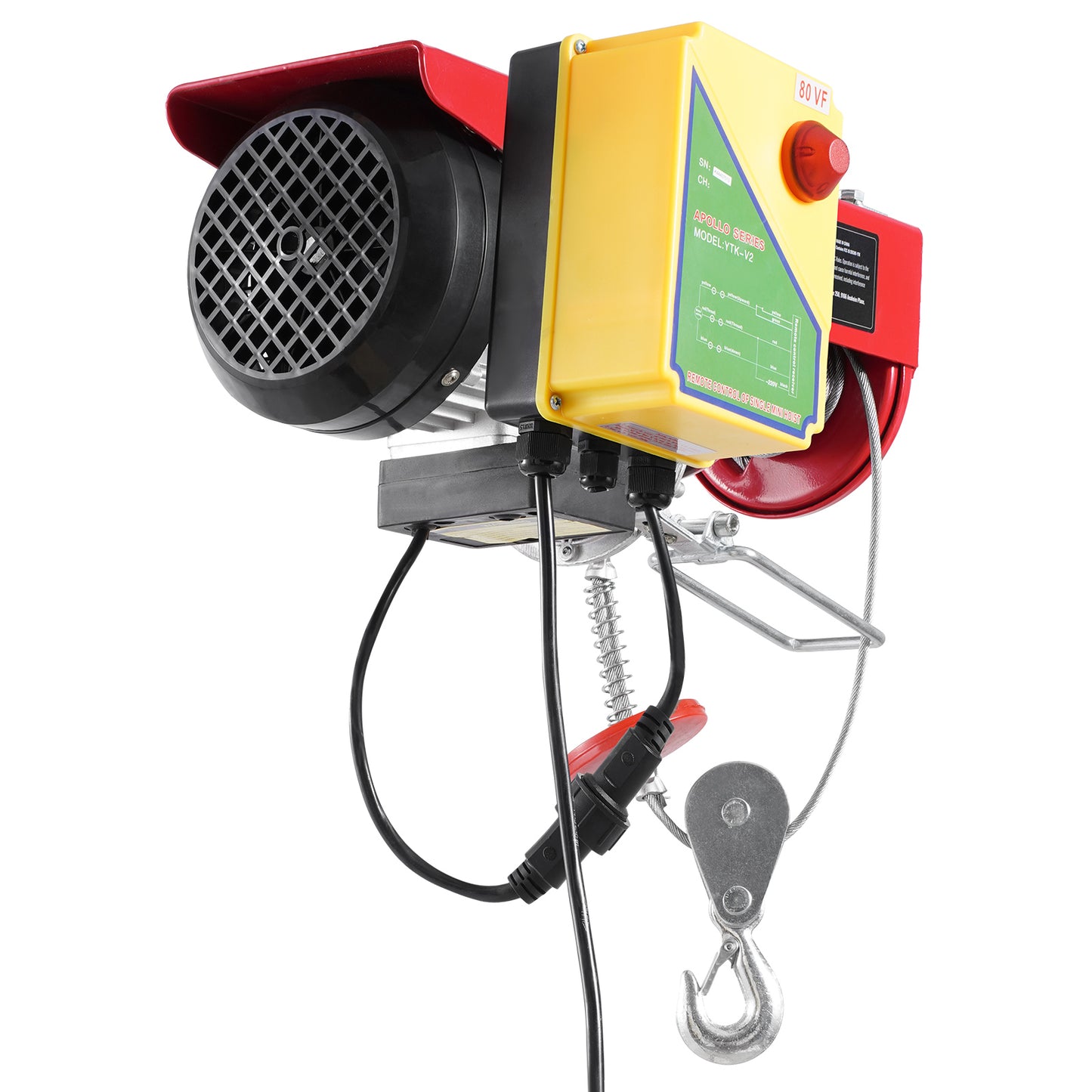 Electric Hoist Crane Winch 1760 lbs with 328 ft Wireless Remote Control image 3