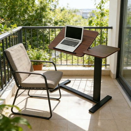 Mobile Adiustable Standing Desk, Walnut Color image 5