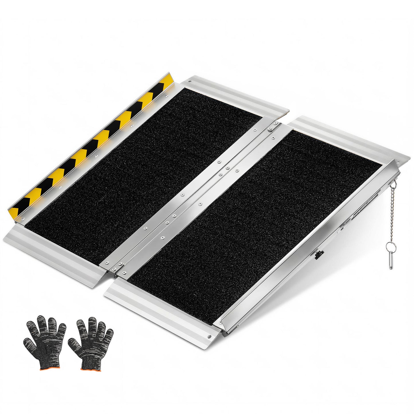 Portable Wheelchair Ramp, 2FT, Non-Slip Aluminum Folding Handicap Ramp for Wheelchair, 800 lbs Capacity, Door Threshold Ramps for Home Steps, Stairs, Entry, Threshold, Doorways, Scooter, Curbs image 1