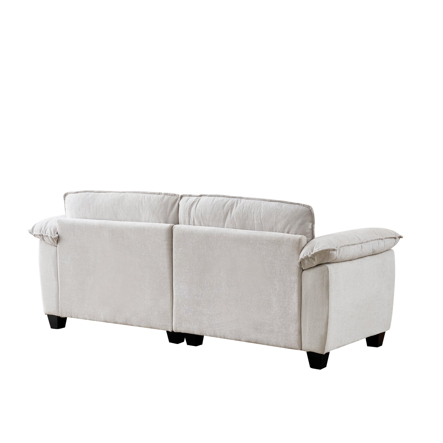 Living Room Furniture Big Loveseat Luxury Couch with Soft Chenille Upholstered Sofa Beige image 8