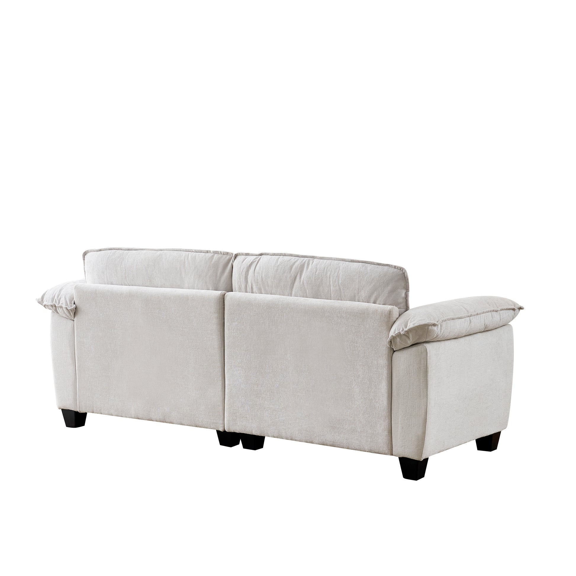 Living Room Furniture Big Loveseat Luxury Couch with Soft Chenille Upholstered Sofa Beige image 8