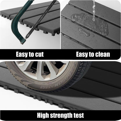 24 pieces of dark gray outdoor terrace deck tiles, DIY interlocking decking floor tiles, easy to install patio tiles, suitable for indoor and outdoor balcony backyard poolside DARK GRAY image 5