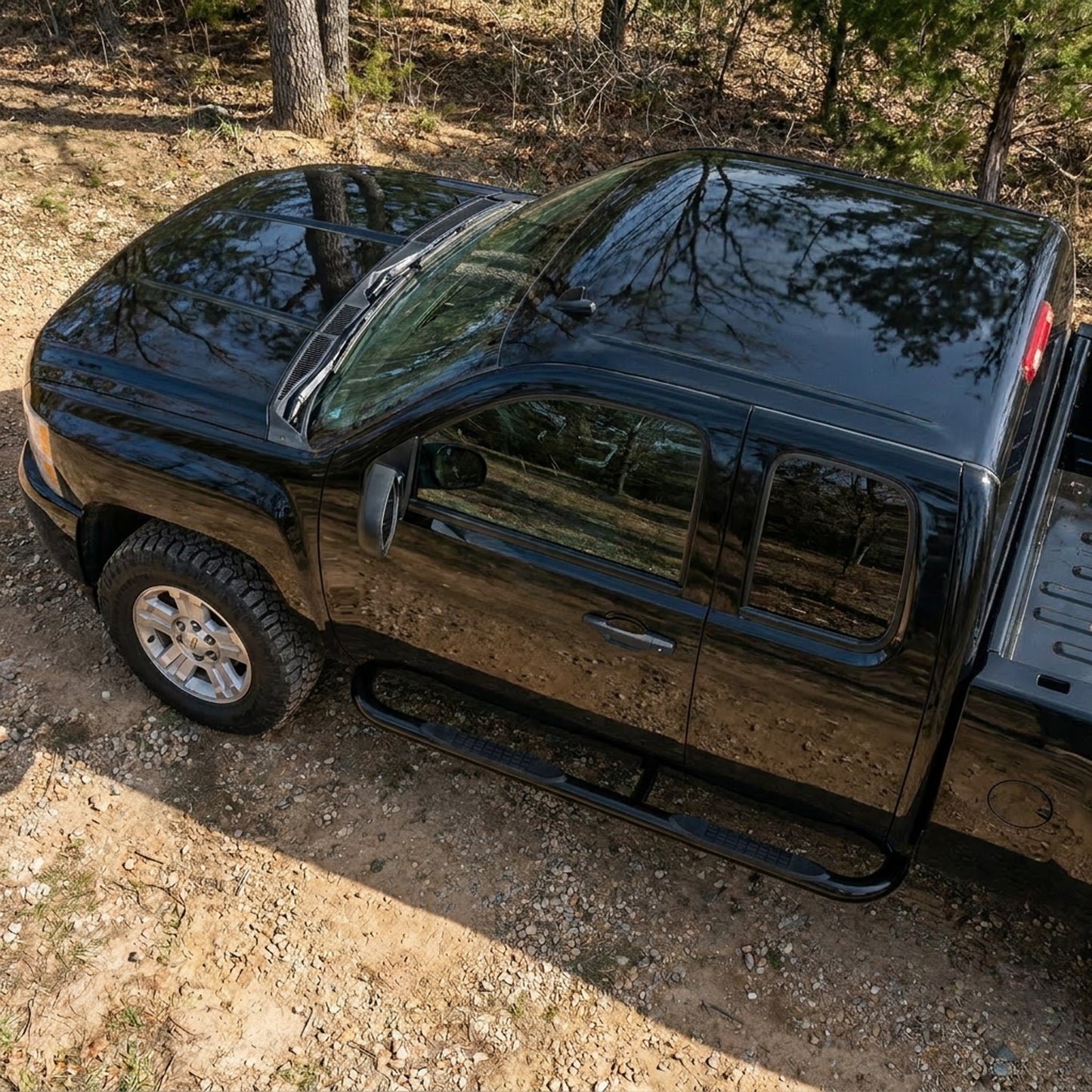 Carbon Steel Black Powder 3 Inch Running Boards Side Steps 2PCS Fit For Chevy Silverado & GMC Sierra 1500,1500LD/2500 HD/3500 HD(Extended Cab/Double Cab) image 5