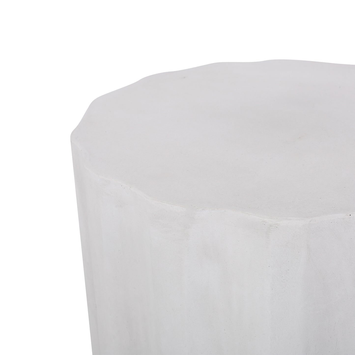 Outdoor LightWeight Concrete Side Table,Antique White End Talbe image 3