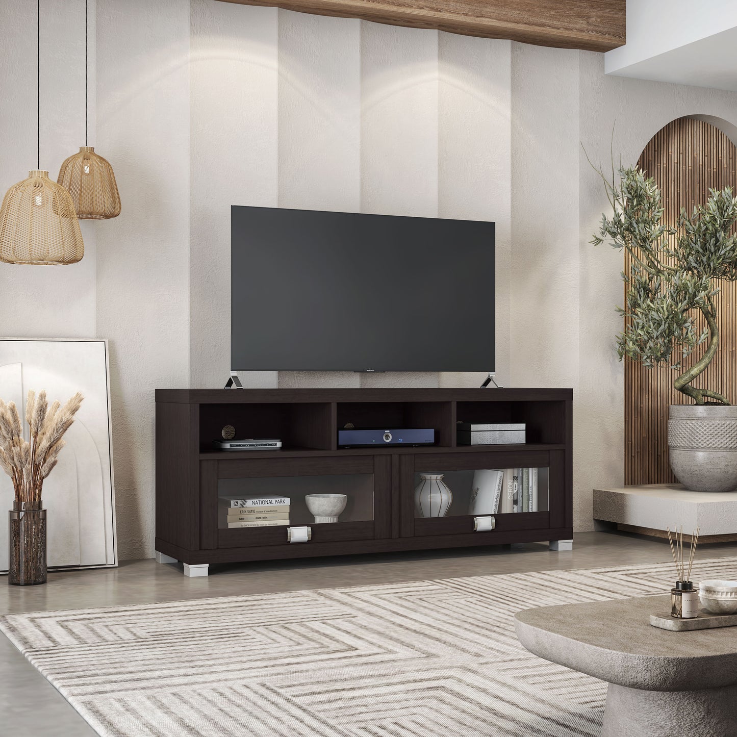 Durbin TV Stand for TVs up to 65in, Espresso image 1