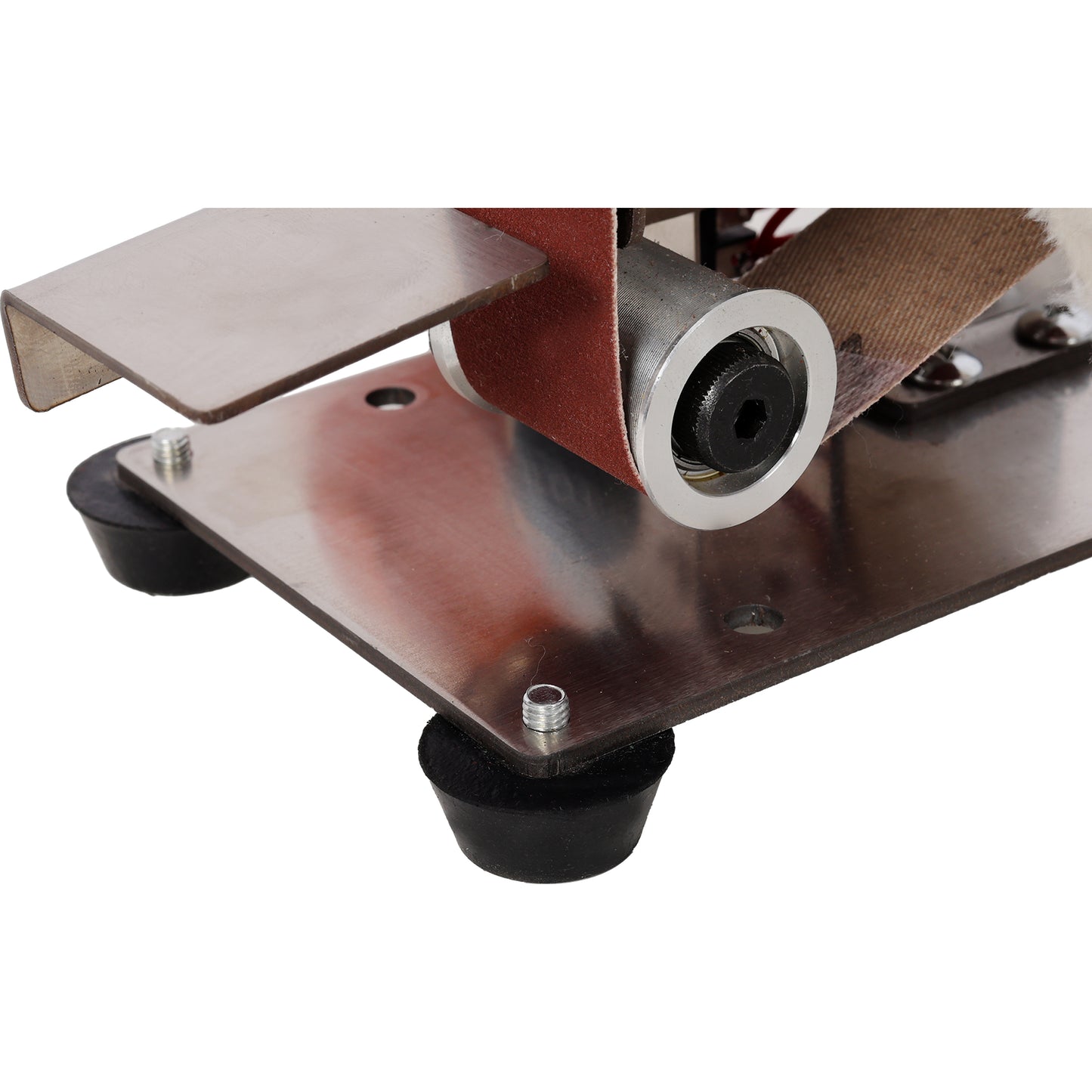 Mini Electric Belt-Sander Knife-Sharpener Sanding Machine 96W, Small Bench Grinder Kit 7 Speed Adjustable Power Polisher DIY Polishing Grinding Tool, Handcraft Jewelry image 7