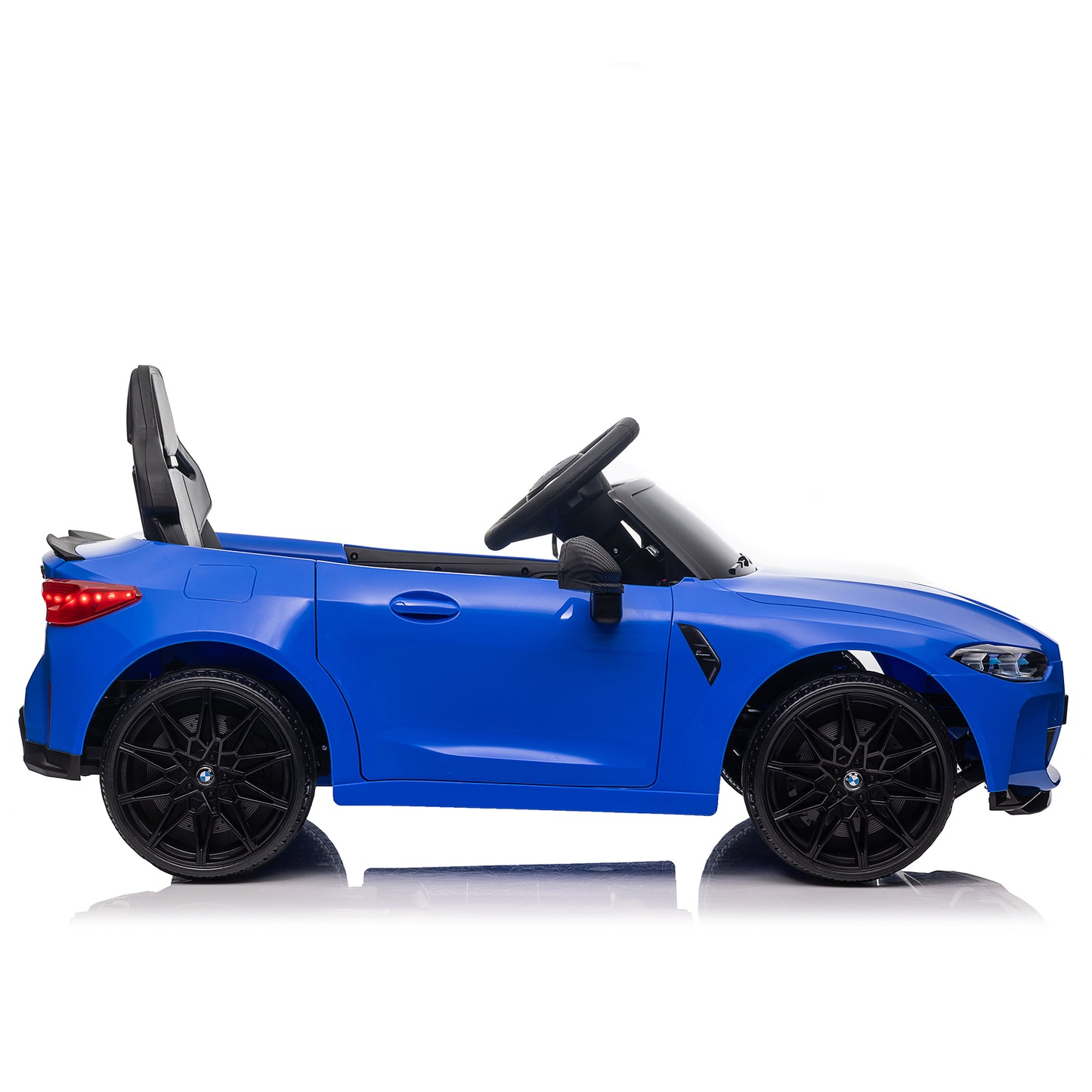 BMW M4 12v Kids ride on toy car 2.4G W/Parents Remote Control,Three speed adjustable,Power display, USB,MP3,Bluetooth,LED light,story,A handle with wheels and a pull, easy to carry image 5