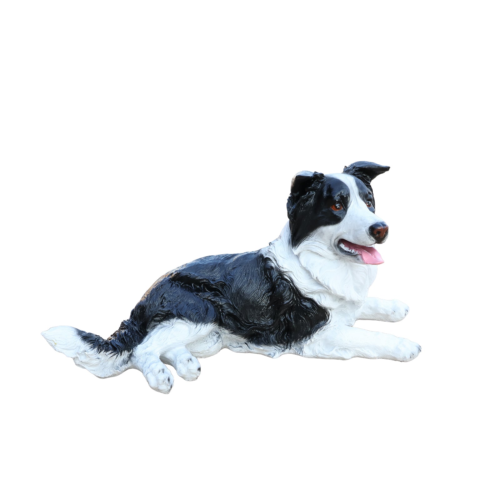 Outdoor Garden Border Collie Dog Statue Greeter Garden Decor – Cute Puppy Sculpture for Yard Porch New Year Gift image 6