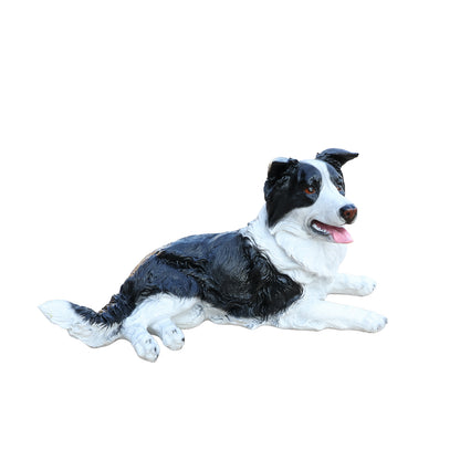 Outdoor Garden Border Collie Dog Statue Greeter Garden Decor – Cute Puppy Sculpture for Yard Porch New Year Gift image 6