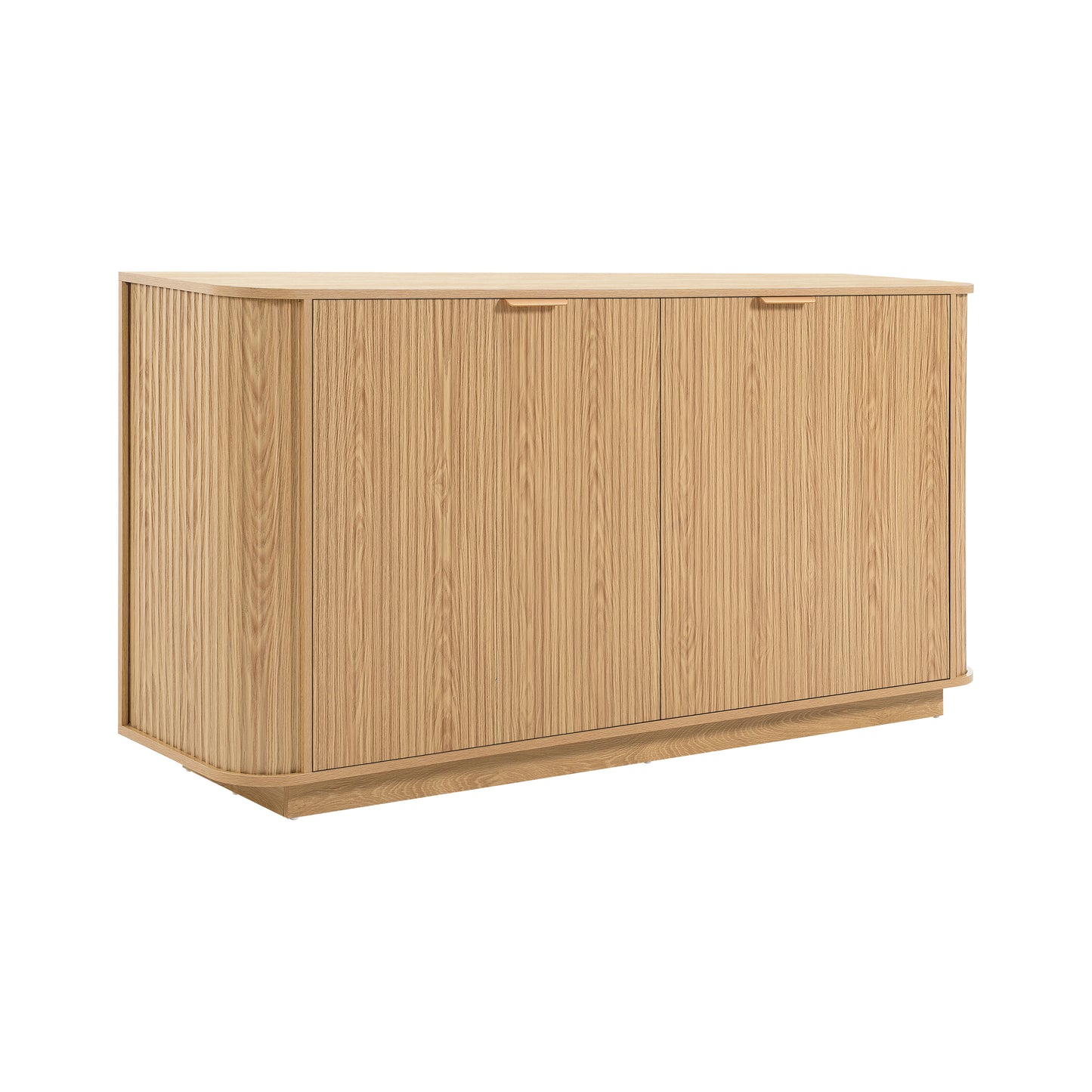 63 " Wavy Storage Sideboard, Double-Door Buffet Cabinet with Adjustable Shelves, Suitable for Kitchen, Living Room, Hallway - Versatile Storage (Natural) image 7