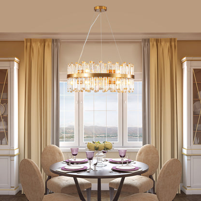 23.6 Inches Luxury Chandeliers Crystal Living Room Bedroom Decorative Lights Simple Modern Dining Room Lighting,for Home Decor (Bulbs Not Included) image 2