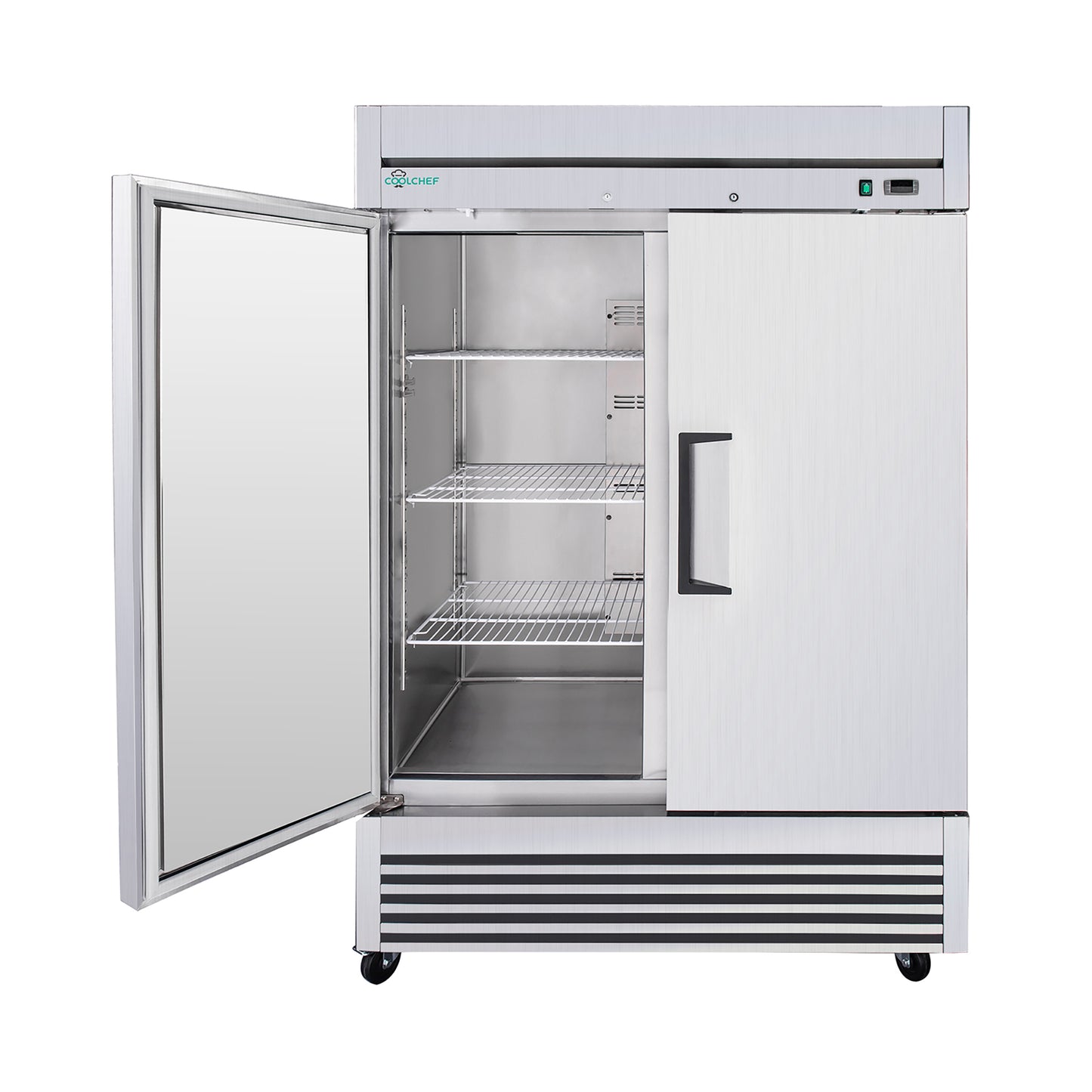 54"Commercial Freezer, 49 Cu.Ft Double Door Stainless Steel Reach-In Freezer, -8~0℉, Air Cooling, 6 Shelves, R290, ETL image 11