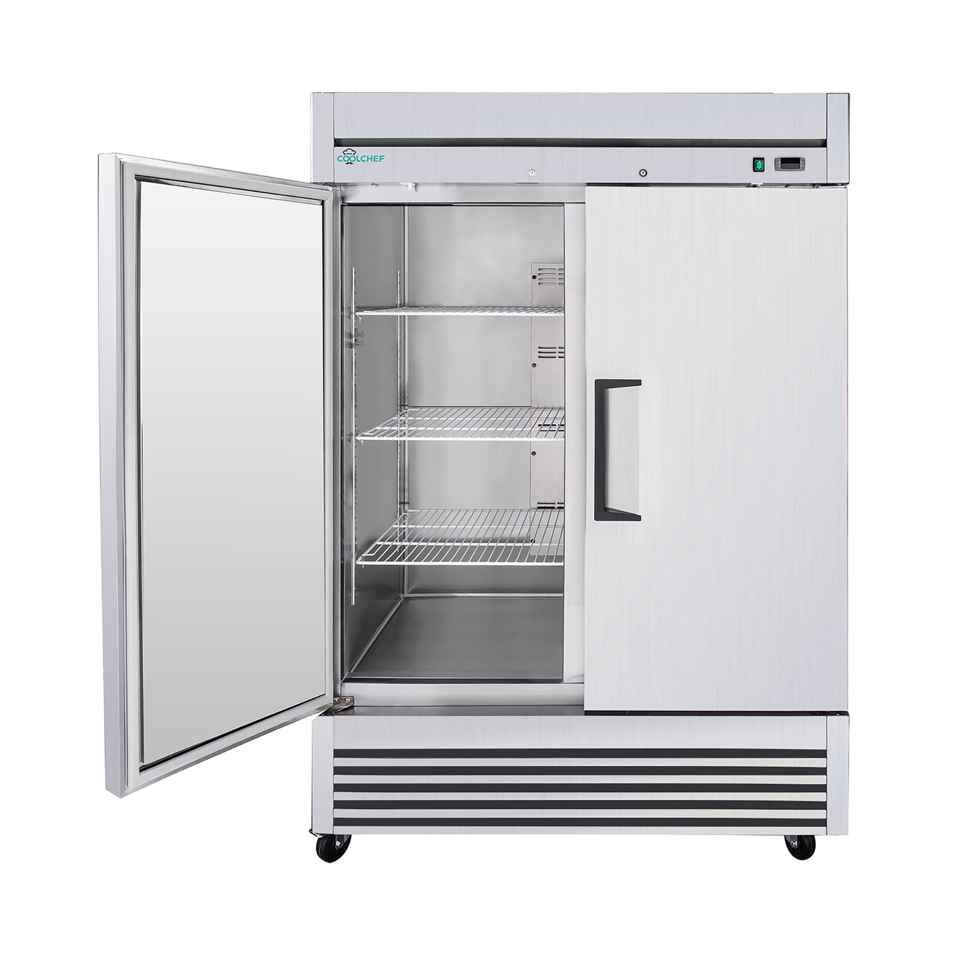 54"Commercial Freezer, 49 Cu.Ft Double Door Stainless Steel Reach-In Freezer, -8~0℉, Air Cooling, 6 Shelves, R290, ETL image 11