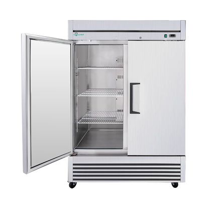 54"Commercial Freezer, 49 Cu.Ft Double Door Stainless Steel Reach-In Freezer, -8~0℉, Air Cooling, 6 Shelves, R290, ETL image 11