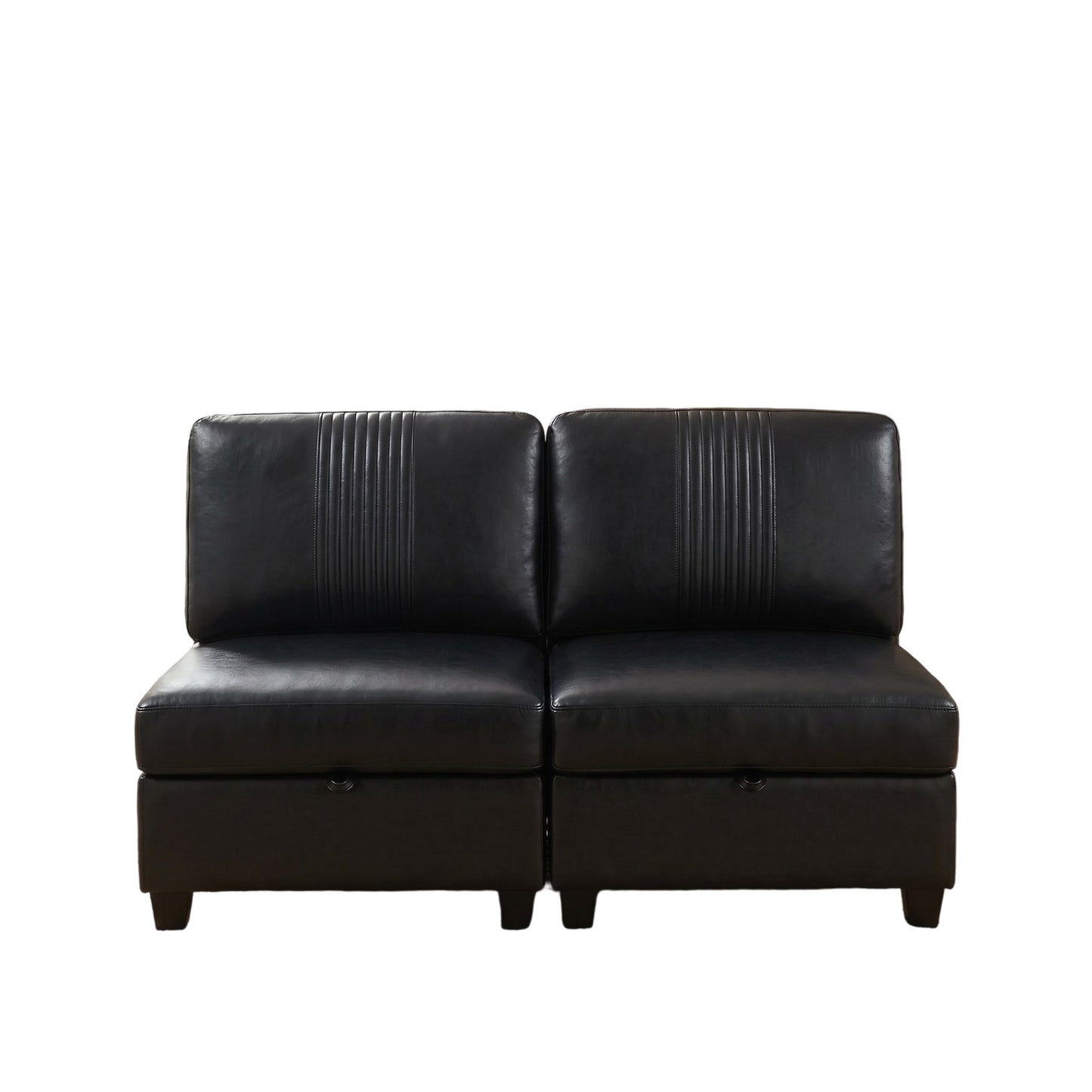 Flexible PU Modular Sofa,Convertible Shapes, Storage & Sleeper Function for Living Room-2seats image 11