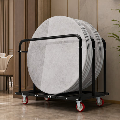 2000LBS Heavy Duty 2-in-1 Table Dolly, Adjustable Furniture Mover Cart with Multi-Slot & Flatbed Modes, 360° Swivel PU Wheels, Dual Brakes – For Drywall, Plywood, Equipment image 3