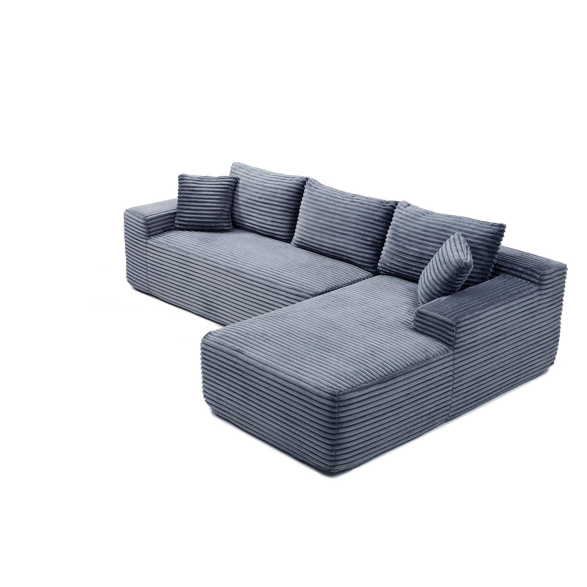 105'' Modular Sectional Sofa, Cloud Sectional Couch with Deep Seat, Modern Modular L-Shape Sofa Couch with Chaise,Upholstered Couches for Living Room Bedroom,No Assembly, (GREY) image 8