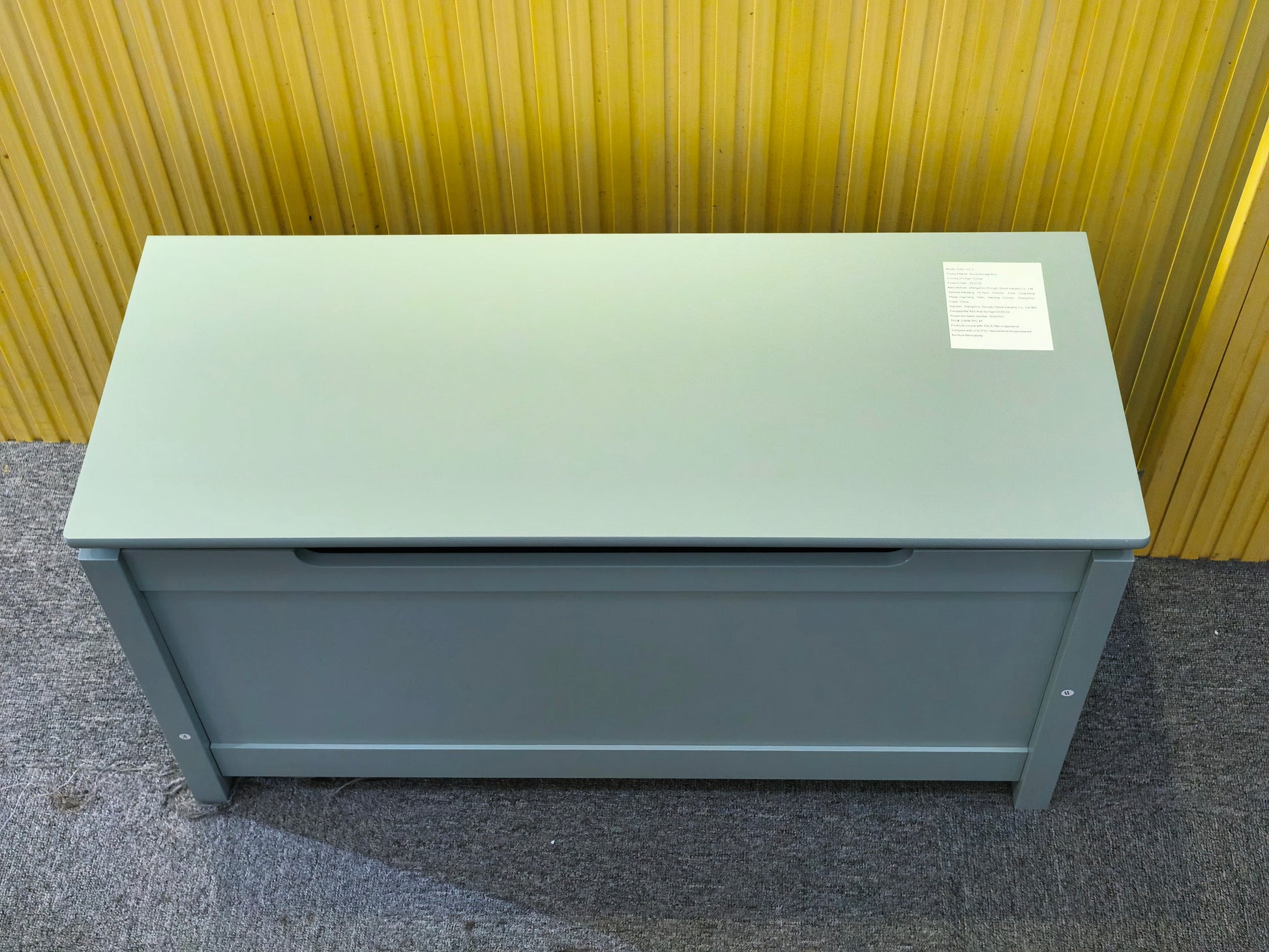 Kids Wooden Toy Box Storage with Safety Hinged Lid for Ages 2+ (Sage) image 10
