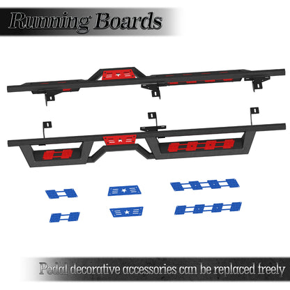 Two-Color Running Boards For 07-18 Jeep Wrangler JK Unlimited 4 Door,Side Steps image 3