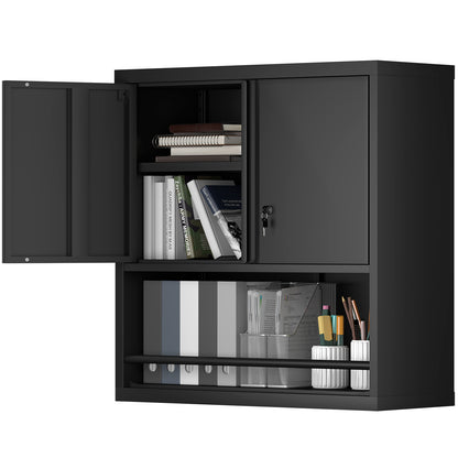 Metal Adjustable 2 Doors Metal Storage Cabinet Kitchen Pantry Cabinet With Adjustable Shelves Tall Steel Cabinet Locker For Kitchen, Living Room, Dining Room And Office image 6