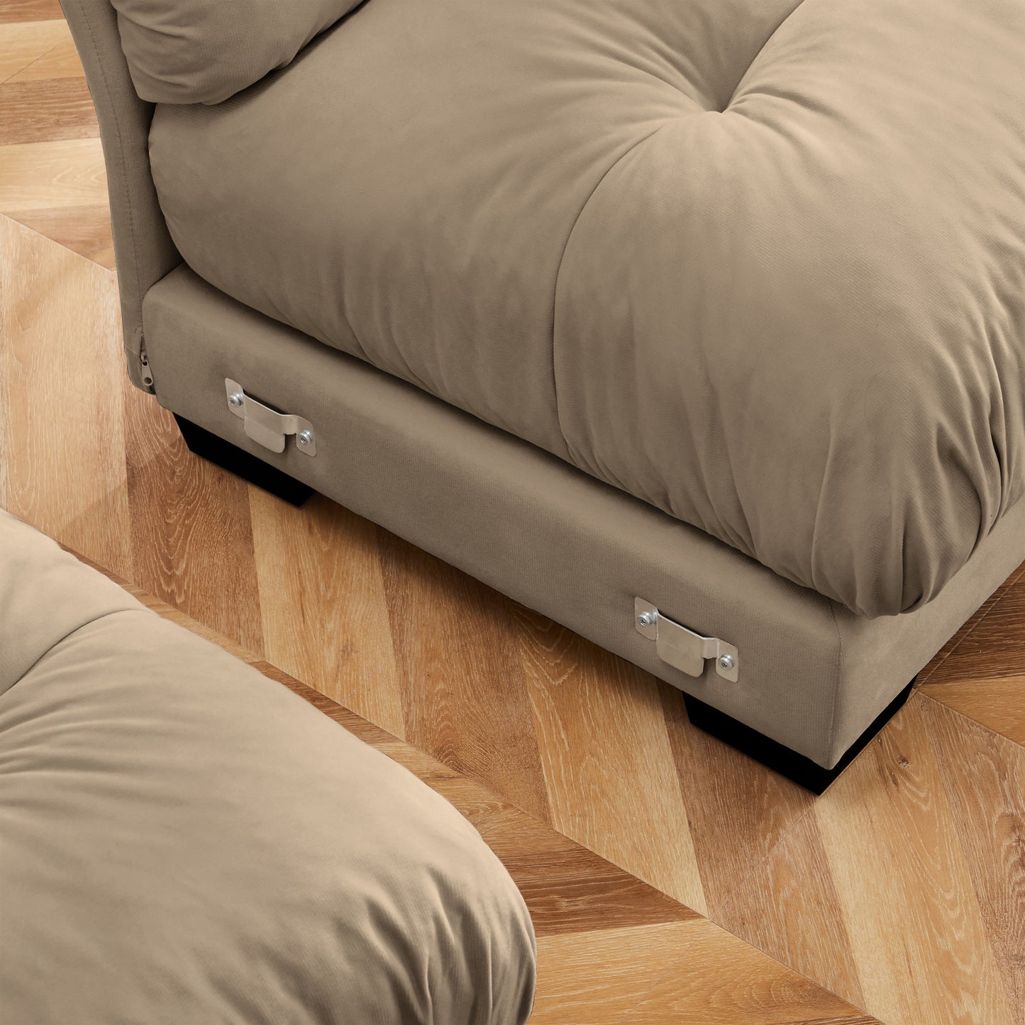 Milano Armless Sofa W/1 pillow - Beige image 7