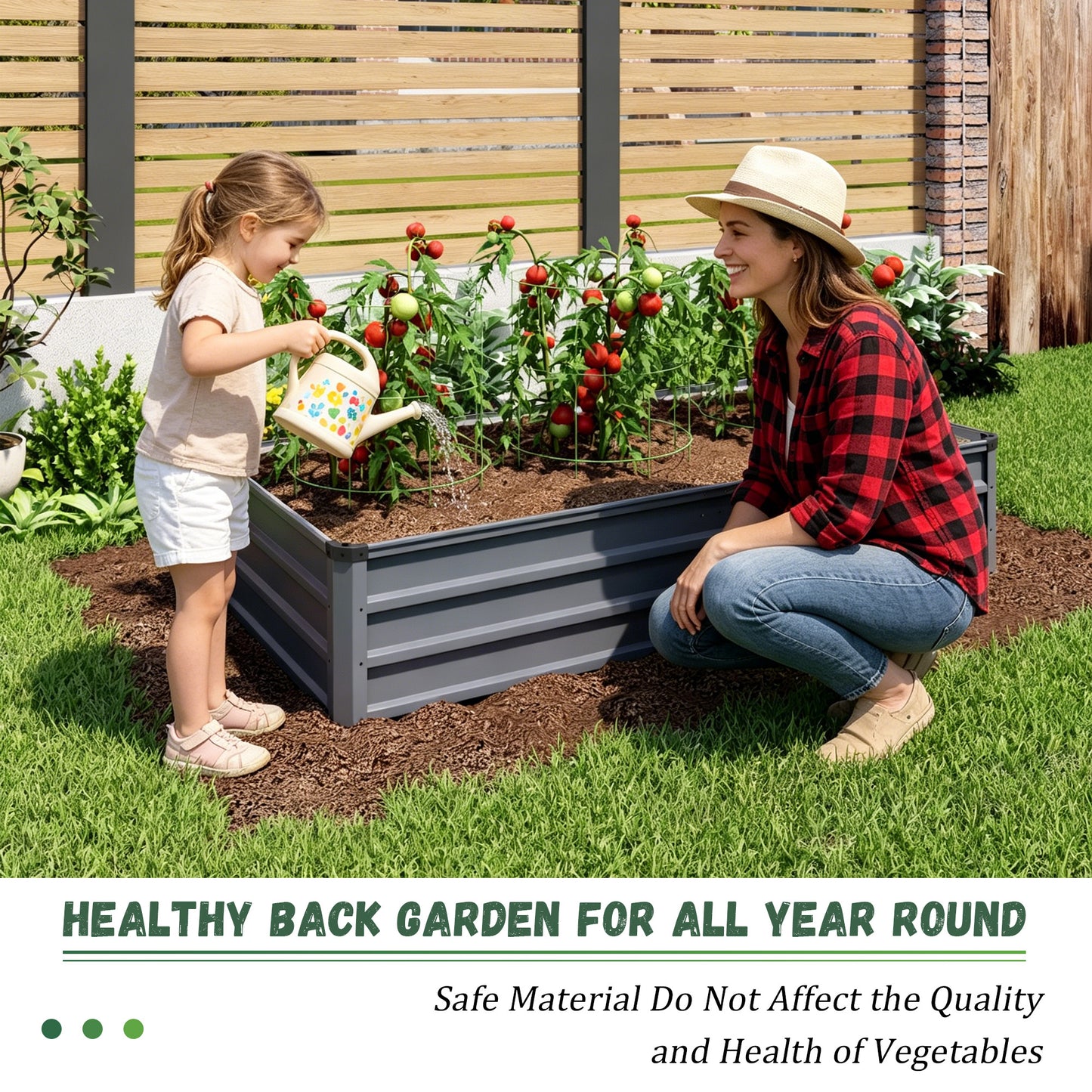6x3x1ft 2pcs large Garden Bed Kit, Grey Galvanized Metal Outdoor Garden Boxes, Suitable for Outdoor Ground Gardens for Growing Plants, Vegetables Flowers Herb image 9