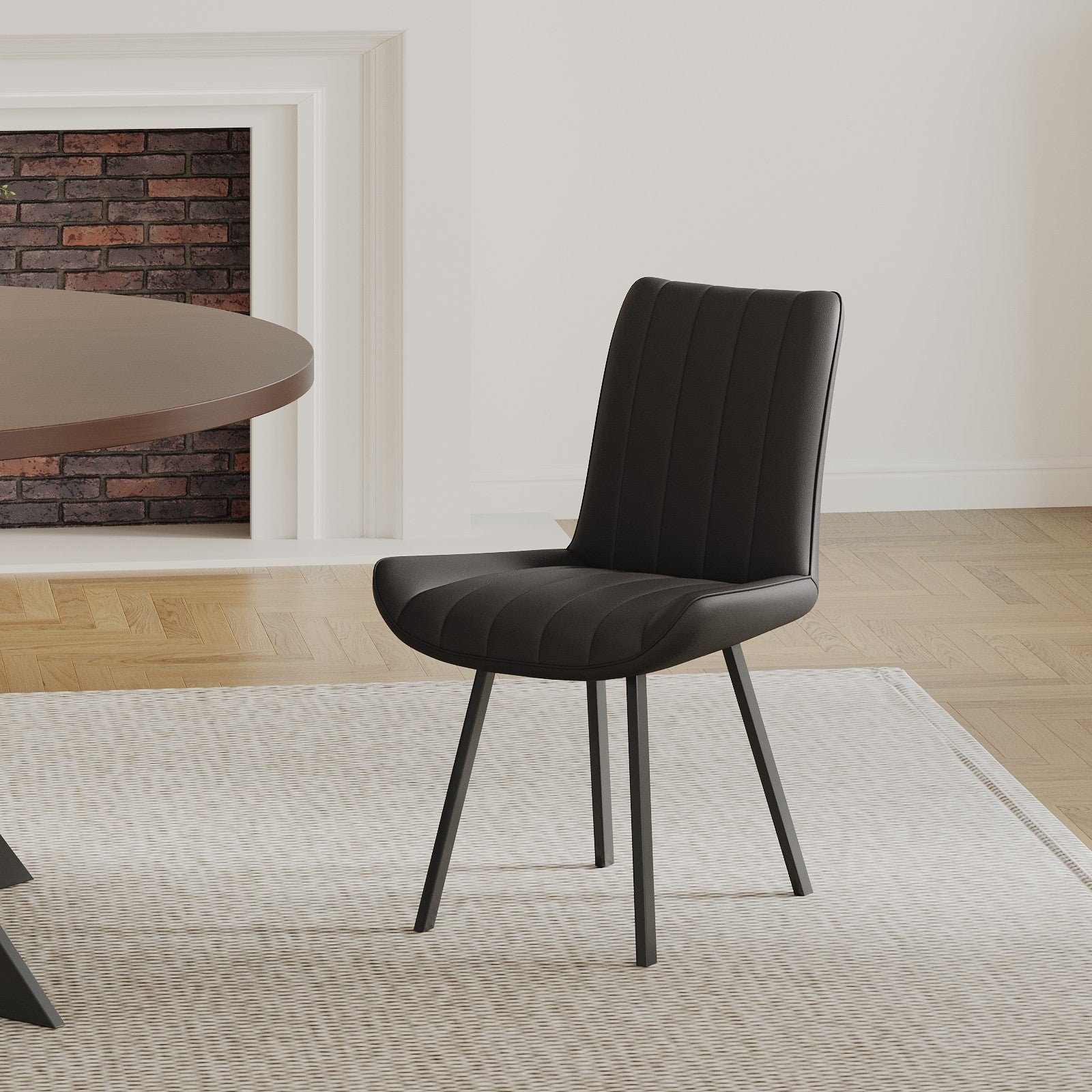 2 BLACK Dining Chairs,set of 2 image 5