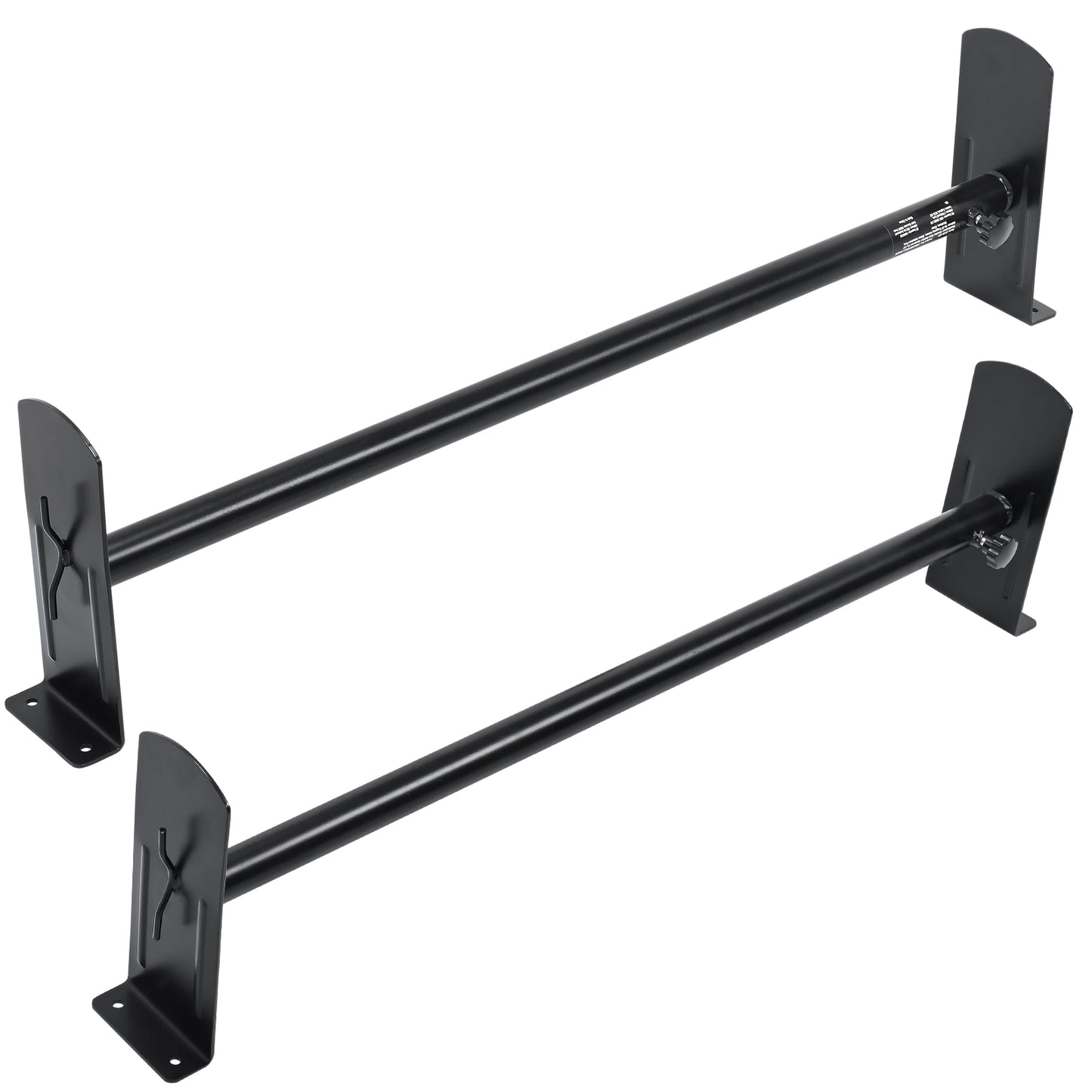 Van Roof Ladder Rack, 2 Bars Alloy Steel Roof Racks, 500 LBS Capacity Rain-Gutter Roof Rack, Adjustable Length 35.8"-57.5", Van Ladder Rack Compatible with Chevrolet Express, GMC Savana, etc image 1