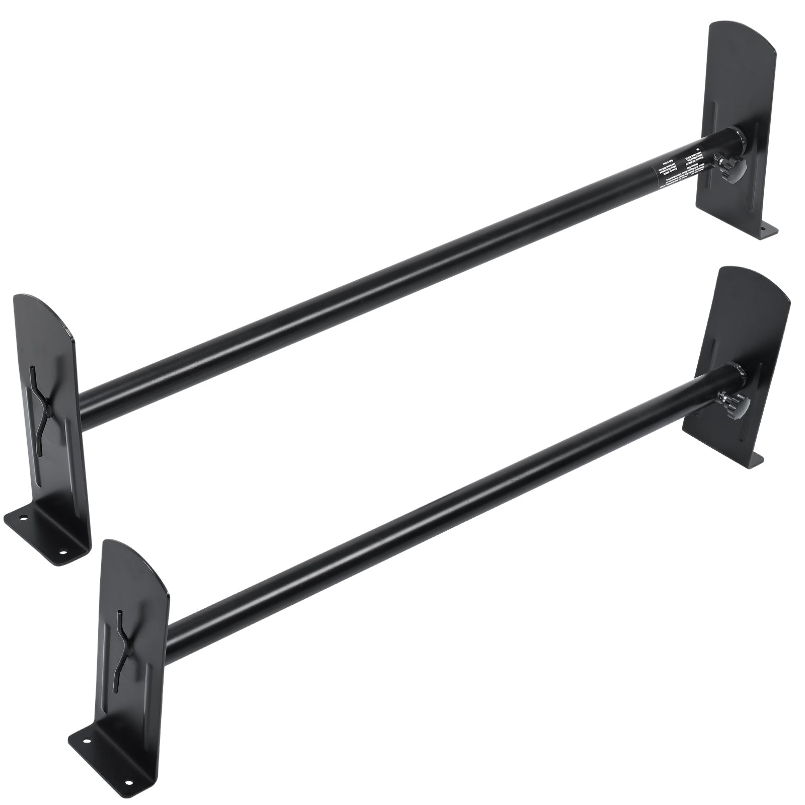 Van Roof Ladder Rack, 2 Bars Alloy Steel Roof Racks, 500 LBS Capacity Rain-Gutter Roof Rack, Adjustable Length 35.8"-57.5", Van Ladder Rack Compatible with Chevrolet Express, GMC Savana, etc image 1