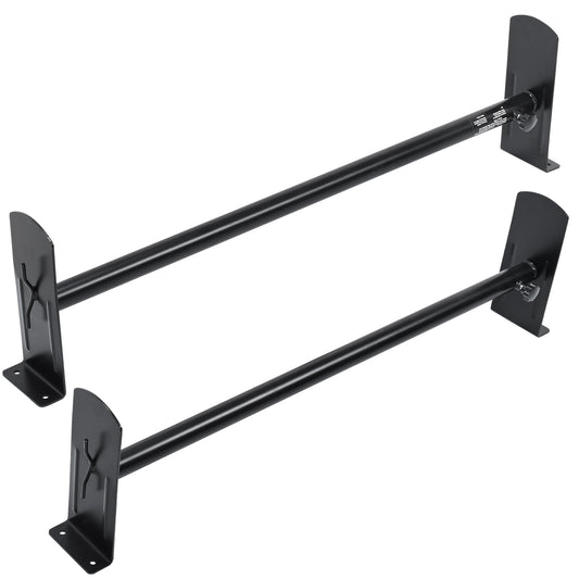 Van Roof Ladder Rack, 2 Bars Alloy Steel Roof Racks, 500 LBS Capacity Rain-Gutter Roof Rack, Adjustable Length 35.8"-57.5", Van Ladder Rack Compatible with Chevrolet Express, GMC Savana, etc image 1