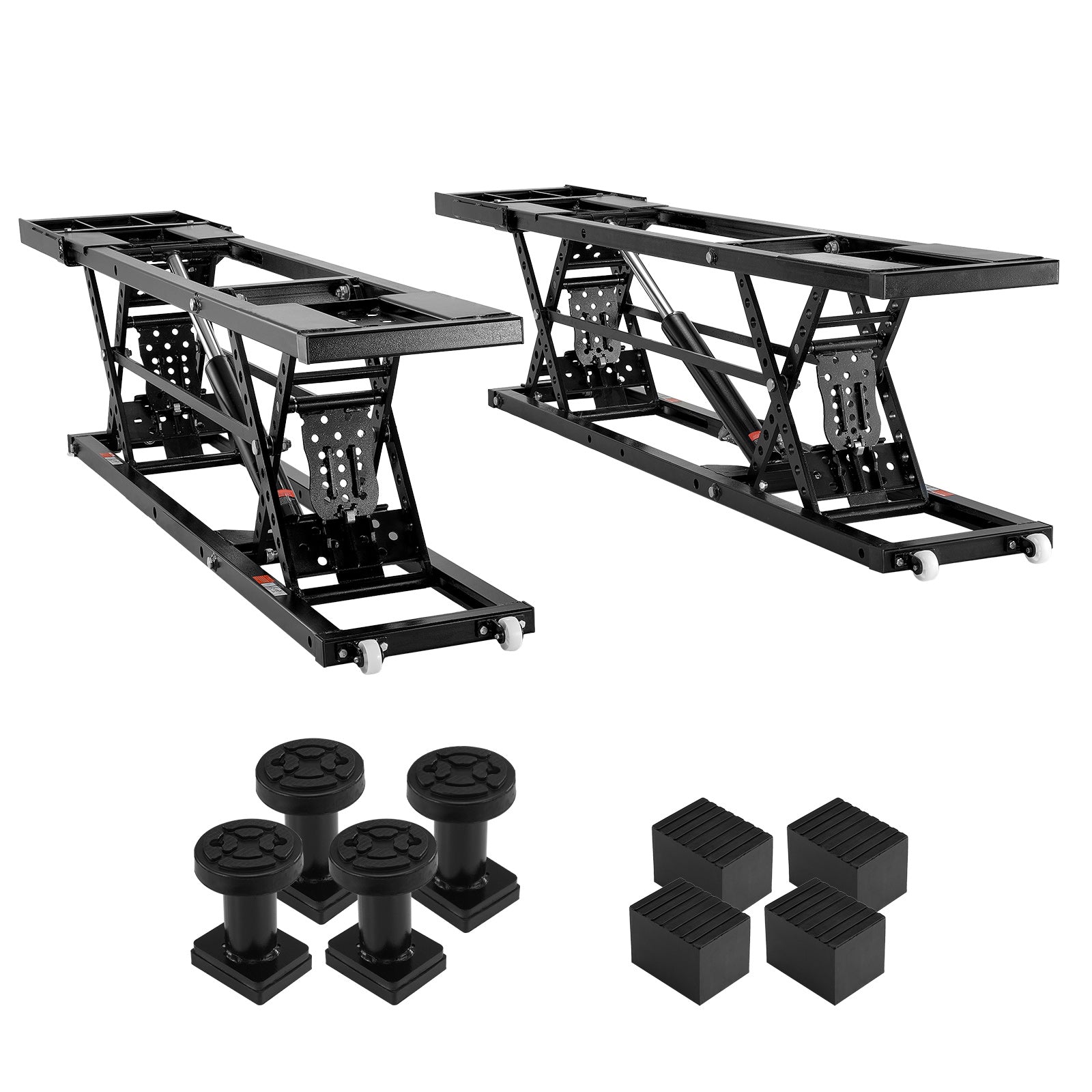 Car Lift, 25.6" Max. Height, 5,000 LBS Capacity Portable Car Lift, with Extended-Length Plates, Heavy-duty Carbon Steel Truck Lift with 120V Power Unit, Auto Car Jack Lifts for Home Garage Shop image 1