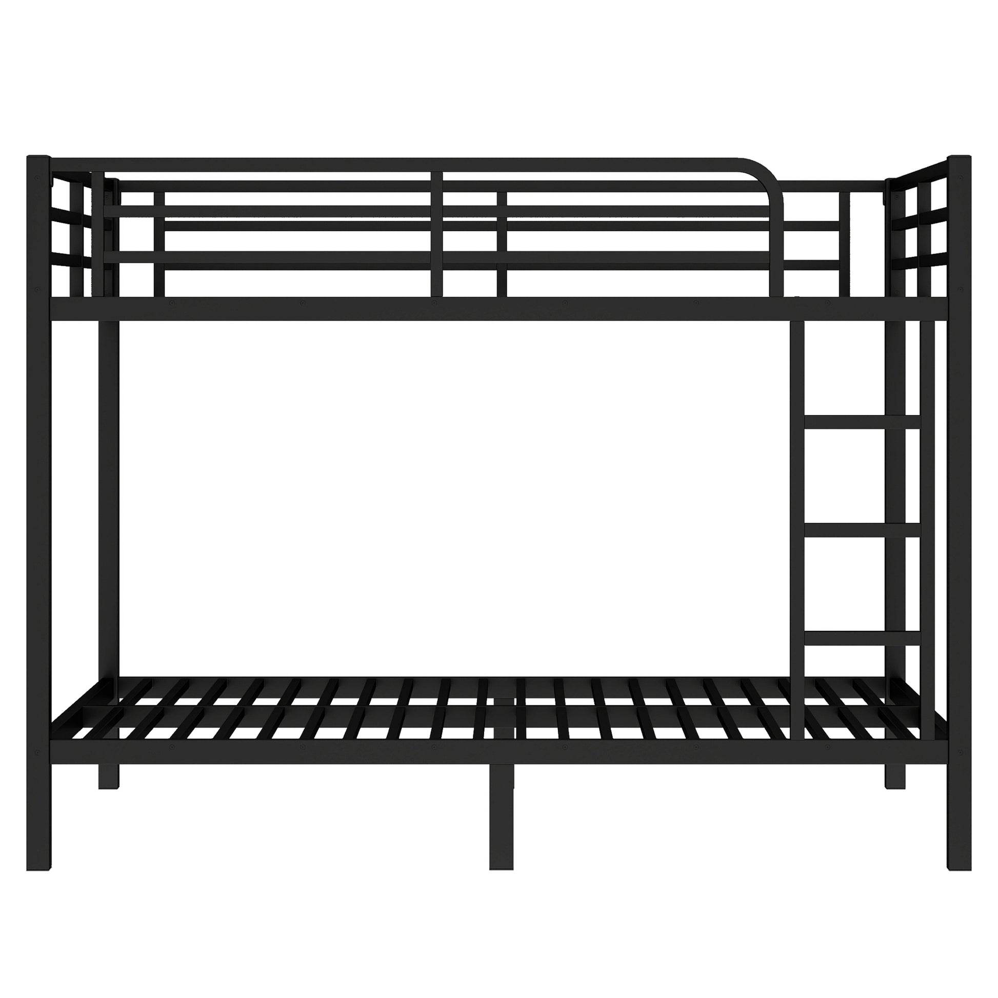 Metal Full XL over Full XL Bunk Bed for Teens and Adults,Space-Saving/Noise Reduced/No Box Spring Needed, Black image 4