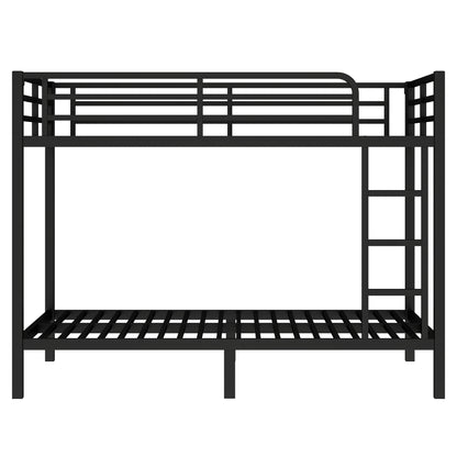 Metal Full XL over Full XL Bunk Bed for Teens and Adults,Space-Saving/Noise Reduced/No Box Spring Needed, Black image 4