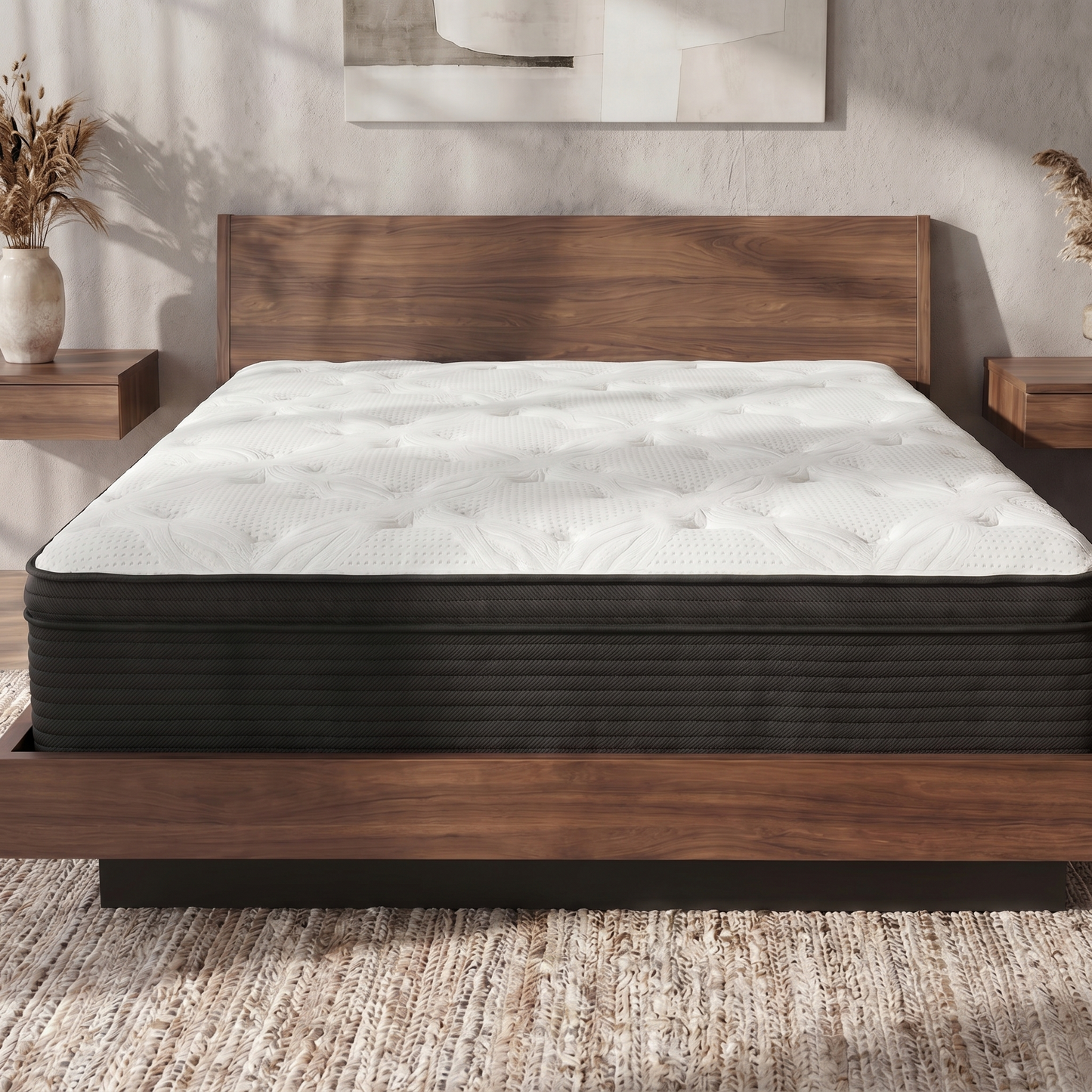 13 Inch Hybrid Plush Queen Mattress with Pocketed Coils and Phase Change Cooling Fabric image 8
