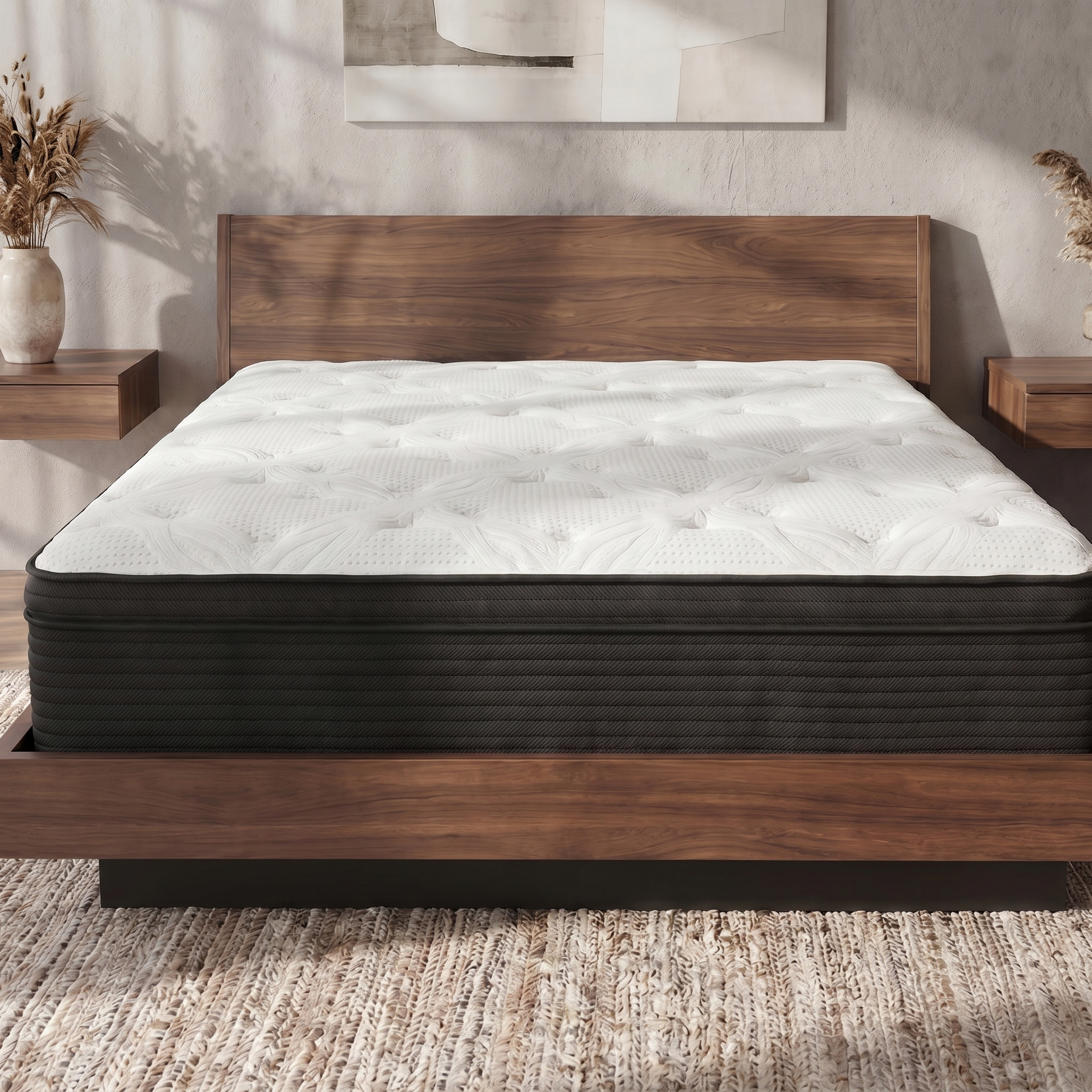 13 Inch Hybrid Plush Queen Mattress with Pocketed Coils and Phase Change Cooling Fabric image 8
